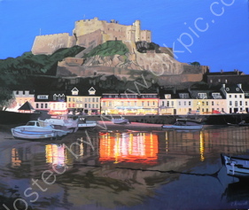Mont Orgueil at Night